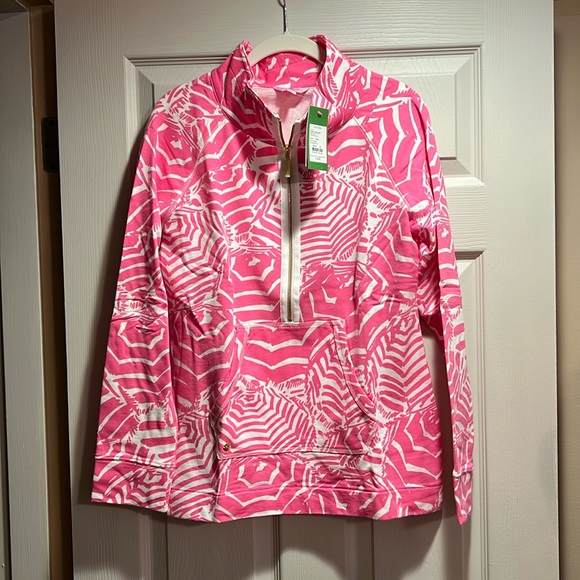 Haut Lilly Pulitzer Skipper Popover - Rose Cosmo, Taille S, Mélange Coton, Neuf Sans étiquette - Pièce Rare